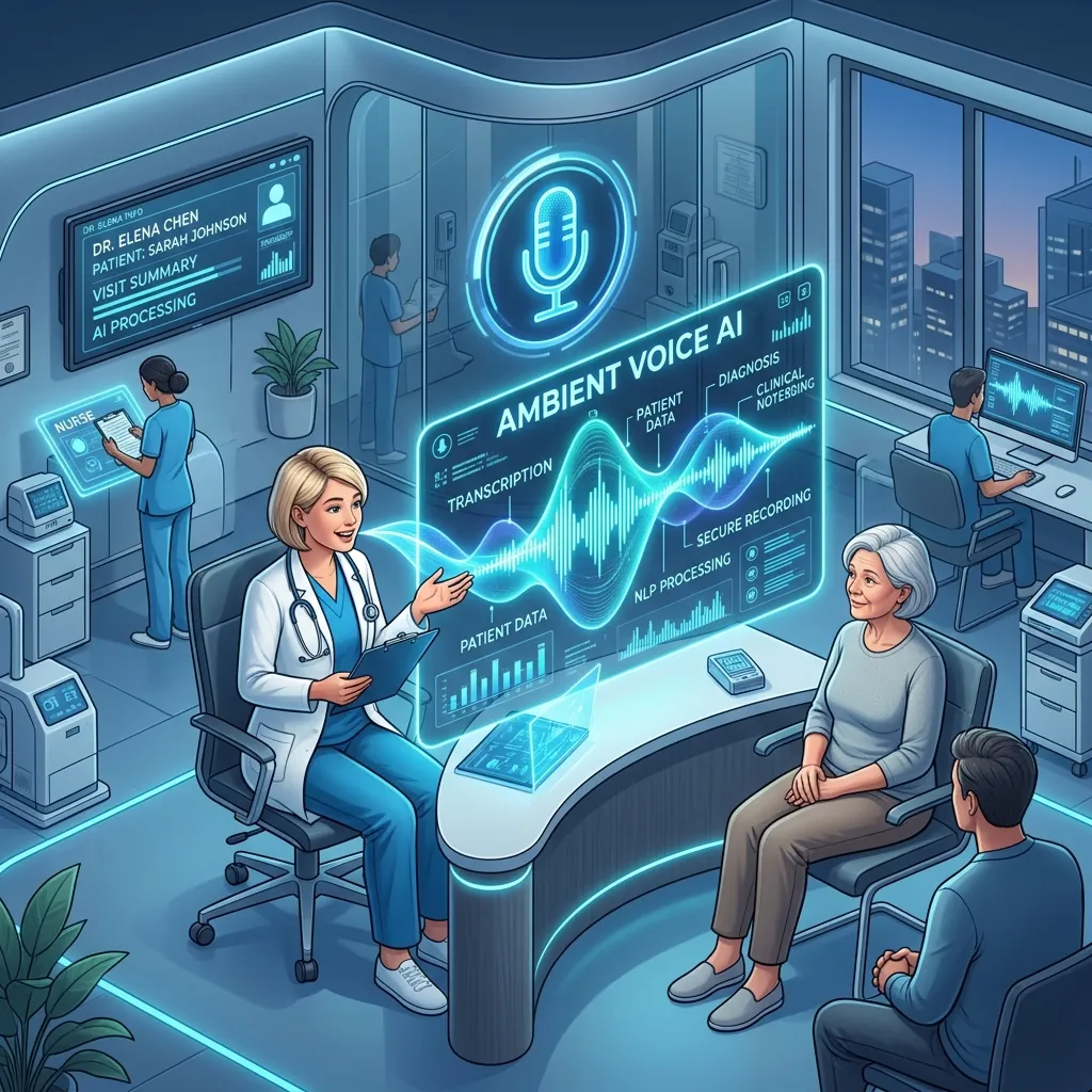 Ophthalmologist reviewing an ambient AI draft after consultation